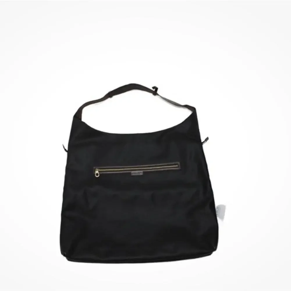 Bottega Veneta Fold Over/Shoulder Carry Black Garment Bag- PVC Leather